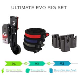 ultimate rig set with holster shooting belt and magazine pouch