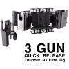 3 Gun Quick Release Rig Set (with Thunder 3G Elite Holster)