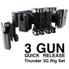 3 Gun Quick Release Rig Set (with Thunder 3G Holster)