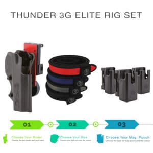 thunder 3G elite rig set with holsters shooting belt and magazine pouch
