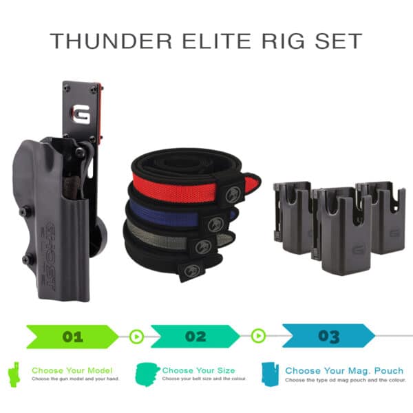 thunder elite rig set with shooting belt and magazine pouch
