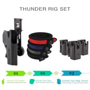 thunder rig set with holster shooting belt and magazine pouch